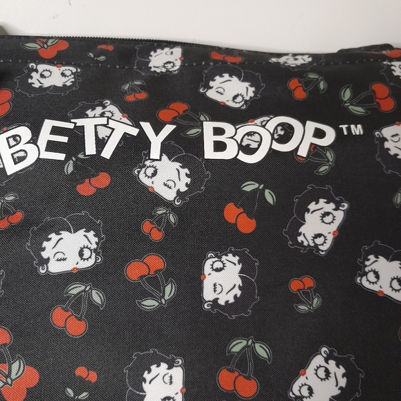 Betty Boop 2pc Cherry Print Tote with Mini Cosmetic Case - Picture 9 of 13